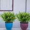 8 Bundles Artificial Eucalyptus & Boxwood Shrubs - UV Resistant No-Fade Faux Greenery - 13" Small Fake Plants for Outdoor Hanging Planters, Porch, Garden, Patio & Indoor Home Office Decor (Green)